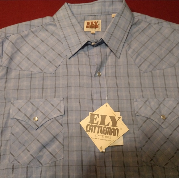 Ely Cattleman Pearl Snap Western Short Sleeve • XL - Picture 5 of 5